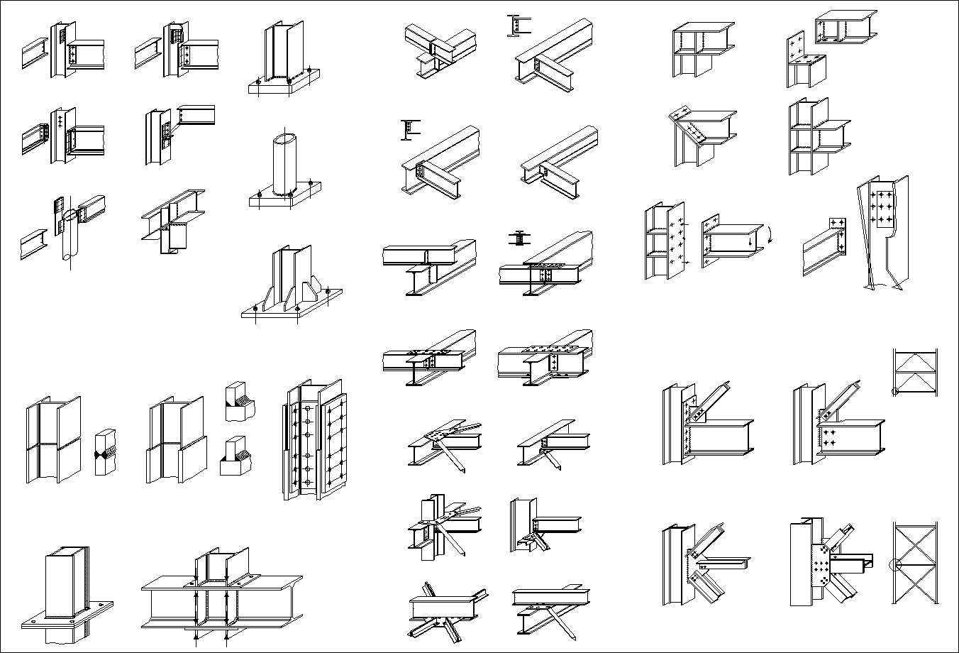 Steel Structure Details,Steel Structure CAD drawings,Steel building,Steel Structure Design