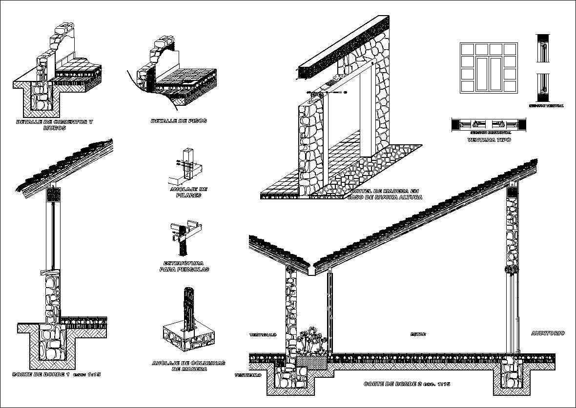 Wood Constructure Details,design,wood building,wood constructure elevation