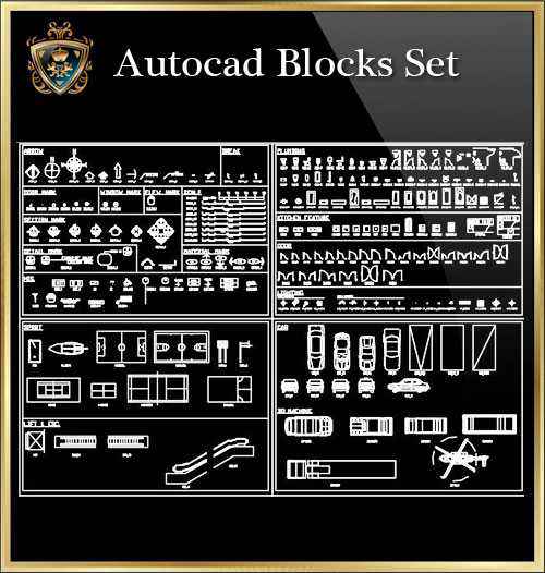 ★【Autocad Blocks Set】Luxury home, Luxury Villas, Luxury Palace, Architecture Ornamental Parts, Decorative Inserts & Accessories, Handrail & Stairway Parts, Outdoor House Accessories, Euro Architectural Components, Arcade