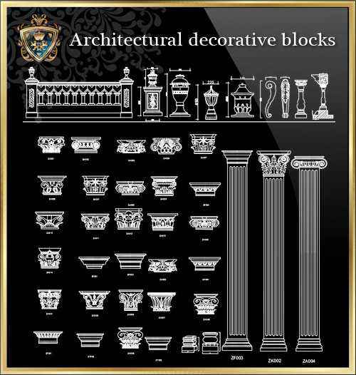 ★【Architectural decorative blocks】Luxury home, Luxury Villas, Luxury Palace, Architecture Ornamental Parts, Decorative Inserts & Accessories, Handrail & Stairway Parts, Outdoor House Accessories, Euro Architectural Components, Arcade