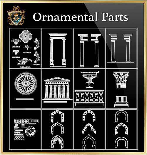 ★【Ornamental Parts of Buildings 2】Luxury home, Luxury Villas, Luxury Palace, Architecture Ornamental Parts, Decorative Inserts & Accessories, Handrail & Stairway Parts, Outdoor House Accessories, Euro Architectural Components, Arcade