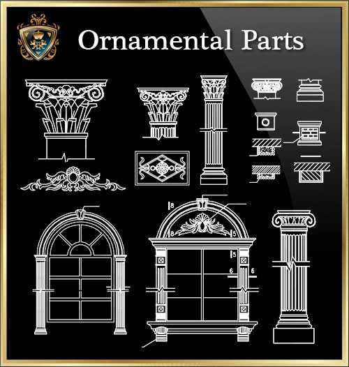 ★【Ornamental Parts of Buildings 8】Luxury home, Luxury Villas, Luxury Palace, Architecture Ornamental Parts, Decorative Inserts & Accessories, Handrail & Stairway Parts, Outdoor House Accessories, Euro Architectural Components, Arcade