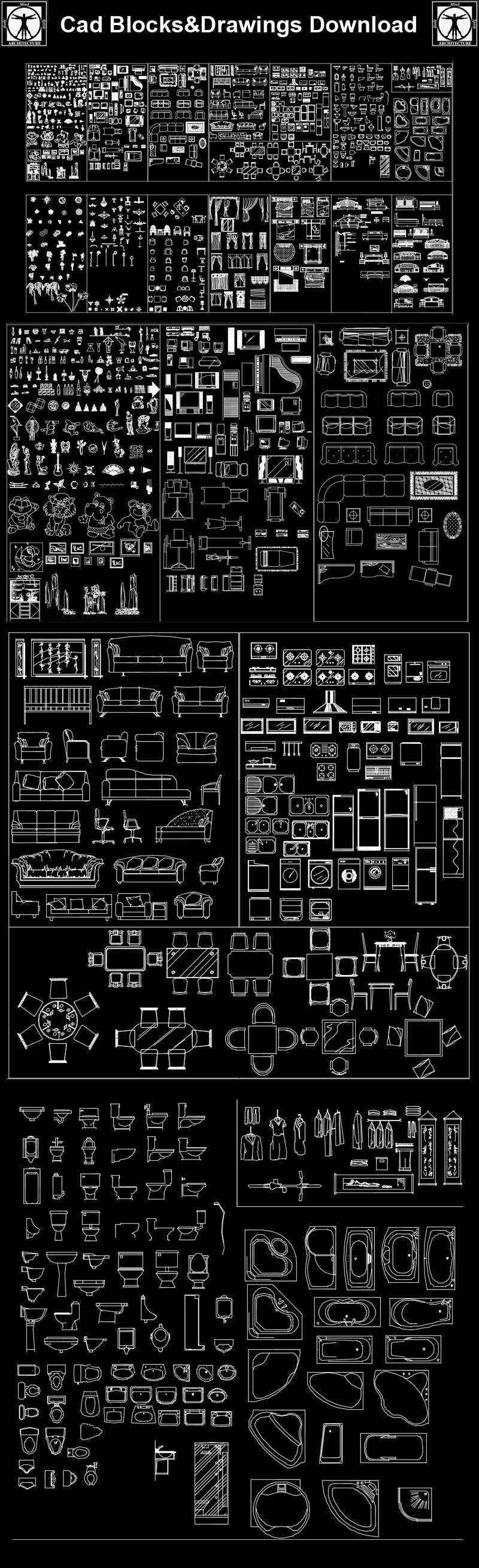 【Mix cad blocks bundle】-Cad Drawings Download|CAD Blocks|Urban City Design|Architecture Projects|Architecture Details│Landscape Design|See more about AutoCAD, Cad Drawing and Architecture Details