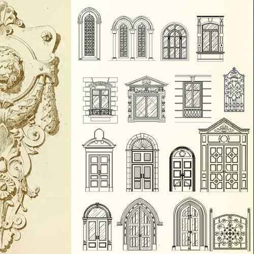 Door and Window Design,Architecture Ornamental Parts,Decorative Inserts & Accessories,Outdoor House Accessories,Euro Architectural Components,Architecture Decoration Drawing,Decorative Elements,Interior Decorating,Neoclassical Interior Design