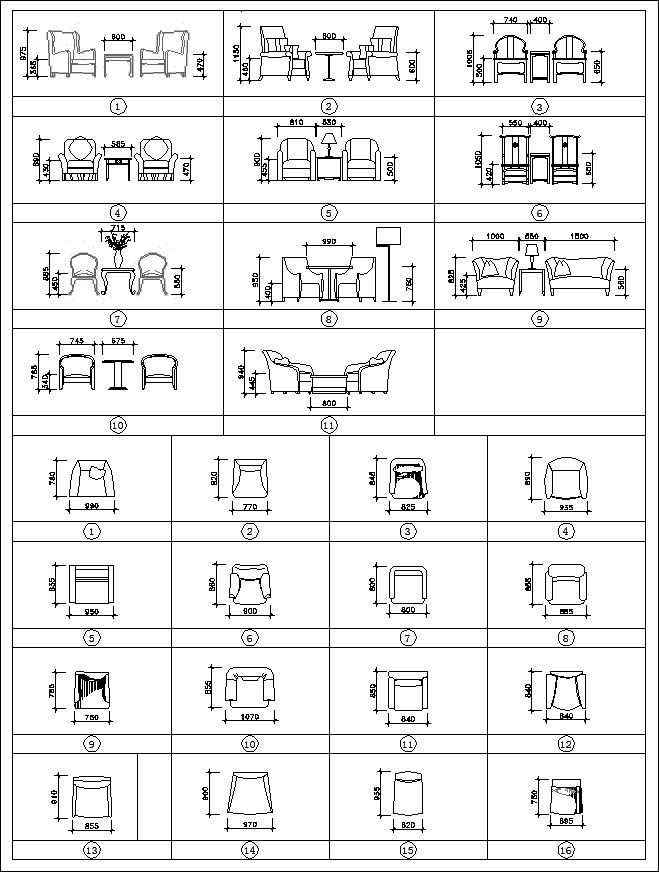 Best sofa blocks and elevation