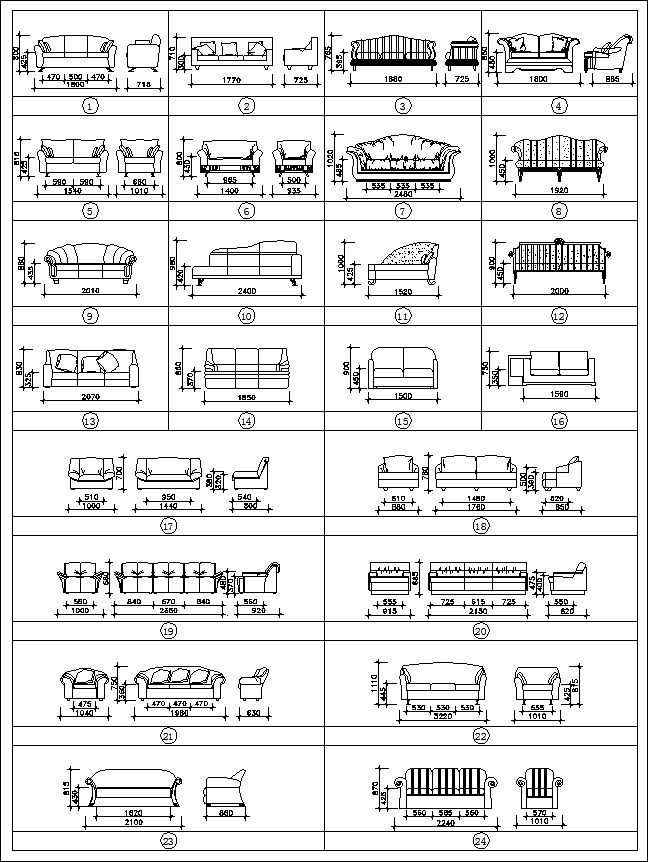 Best sofa blocks and elevation