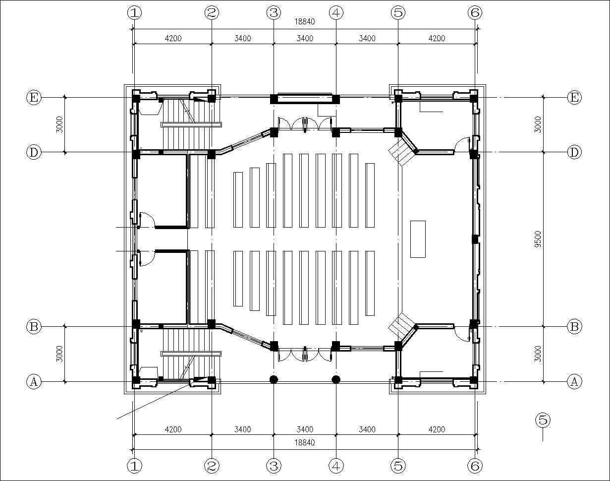 Church plan,elevation,details drawings 