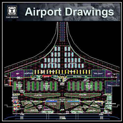 Airport plan,Terminal plan,elevation,details drawings 