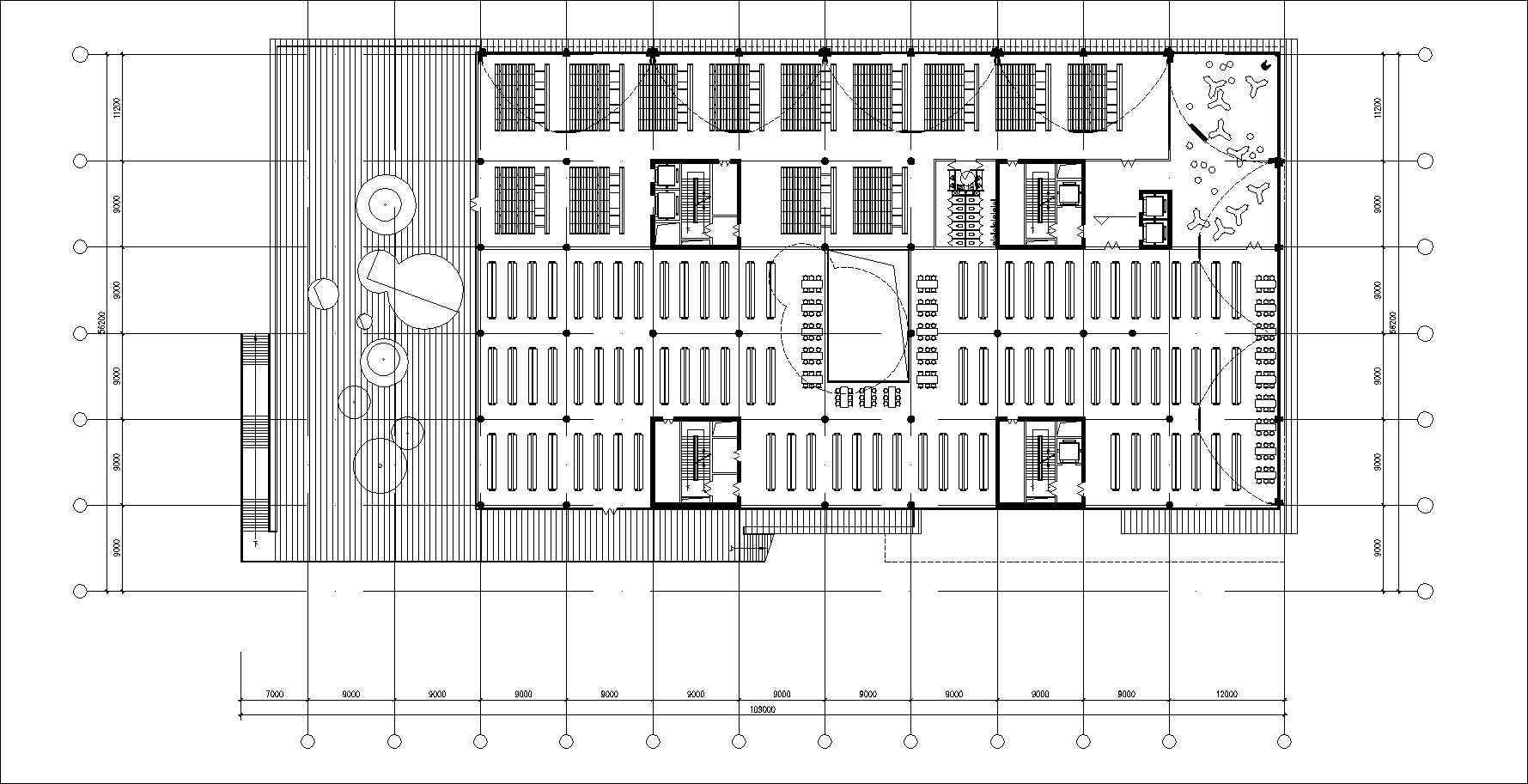 Library Floor Plans and Drawings-Elevations, Floor Plans, and Details