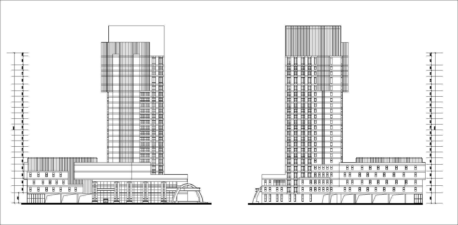 5 Star Hotel  Floor Plans and Drawings-Elevations, Floor Plans, and Details