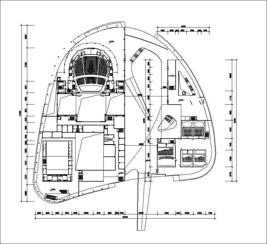  Culture Center Floor Plans and Drawings-Elevations, Design  concept, and Details