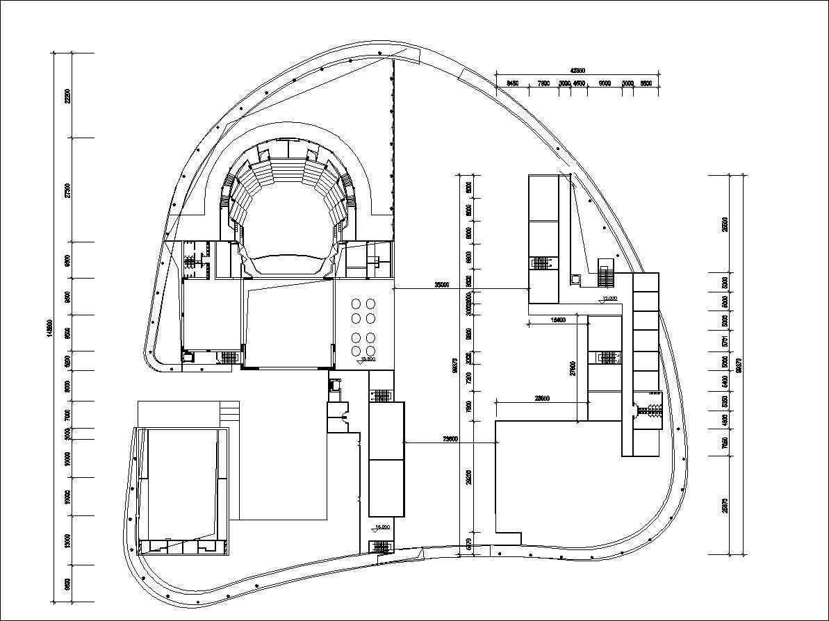  Culture Center Floor Plans and Drawings-Elevations, Design  concept, and Details