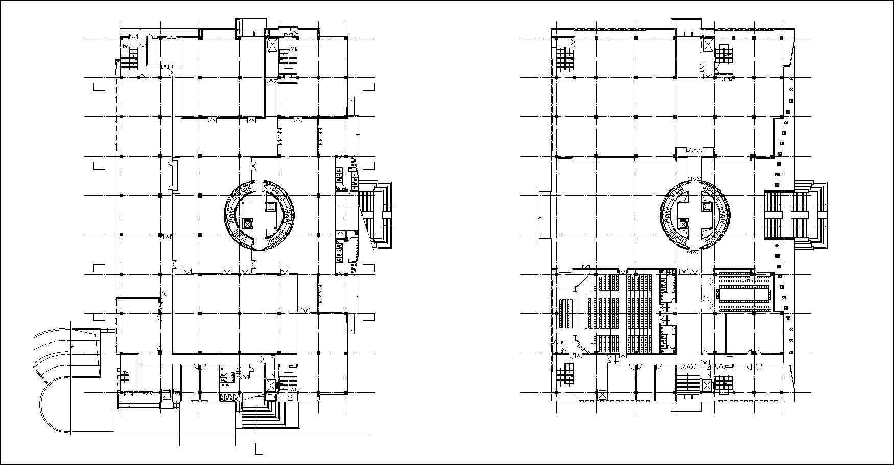  Culture Center Floor Plans and Drawings-Elevations, Design  concept, and Details