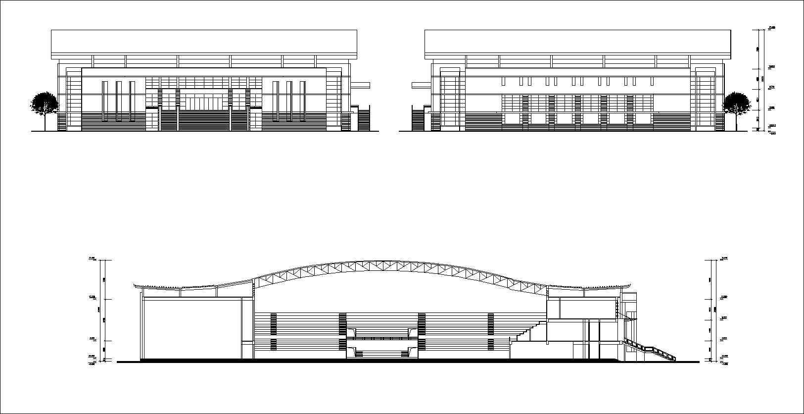 ★【Stadium Design Drawings】 Stadium Floor Plans and Drawings-Elevations, Design  concept, and Details